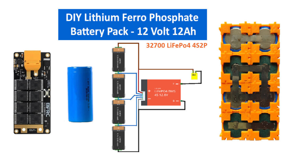 Batterie LiFePO4 12,8 V / 30 Ah / 384 Wh avec BMS, Batteries